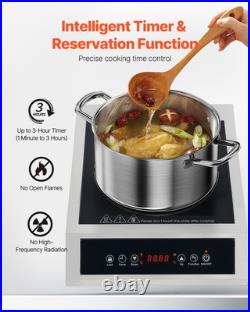 Portable Commercial Induction Cooktop 3500W Countertop Burner 11 Temp Levels
