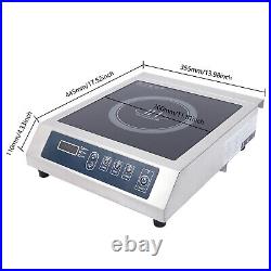 Portable Induction Cooktop Stainless Steel Electric Countertop Cooker Timed 24H