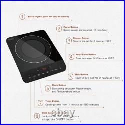 Portable Induction Cooktop with Shatterproof Glass Perfect for Home & RV