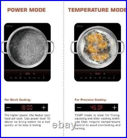 Portable Induction Cooktop with Shatterproof Glass Perfect for Home & RV