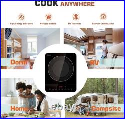 Portable Induction Cooktop with Shatterproof Glass Perfect for Home & RV