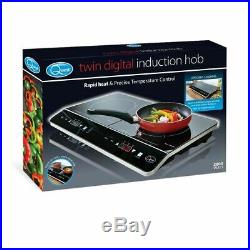 Portable Twin Digital Induction Hob 2800W Rapid Heat & Precise Temp Control