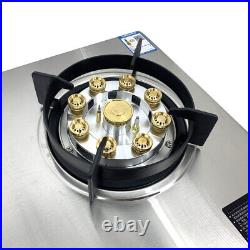 Propane Gas LPG Double Burners Gas Stove Stainless Steel Auto Ignition CooktopUS