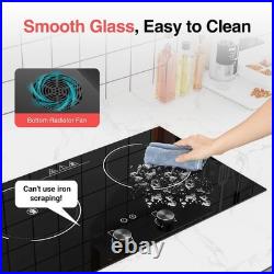 Protable Electric Radiant Cooktop 24 Electric Stove 2 Burner Hot Plate 4000W