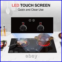 Protable Electric Radiant Cooktop 24 Electric Stove 2 Burner Hot Plate 4000W