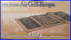 RARE 47 Jenn-Air C316 Downdraft 3 Bay Cooktop White Stainless withElectric Grill