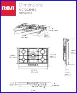 RCA R-CTGC305SS 30 in. Century Collection Drop-In Gas Cooktop, 5 Burners NEW