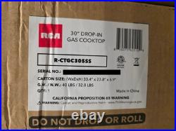 RCA R-CTGC305SS 30 in. Century Collection Drop-In Gas Cooktop, 5 Burners NEW