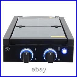 RV 2 Burner Gas Cooktop 6500 BTU Each Fueled by Propane LED Knobs