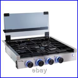 RecPro RV CL 3 Burner Cooktop 6500-8000 BTU 12V DC Fueled by Propane