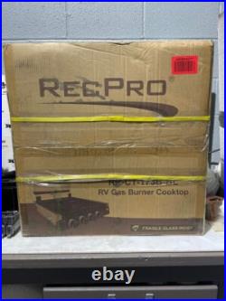 RecPro RV CL 3 Burner Cooktop 6500-8000 BTU 12V DC Fueled by Propane