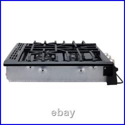RecPro Suburban RV 3 Burner Propane Cooktop Slide-In Black 9000 BTU