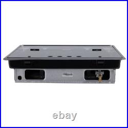 RecPro Suburban RV 3-Burner Propane Gas Cooktop with Glass Cover 9000BTU 12V DC