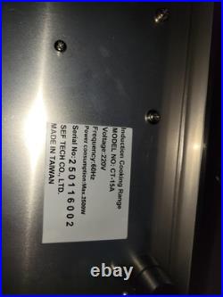 SCHOTT CERAN BON CHEF MODEL Ct-15a INDUCTION RANGe COOKTOP STOVE