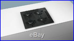 SIEMENS EO6B6PB10 60cm Black Ceramic Glass Kitchen Gas Hob New