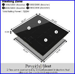 SINGLEHOMIE 4 Burner Induction Cooktop 24 inch 1500W-6000W Electric Induction