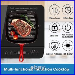 SINGLEHOMIE Double Induction Cooktop 2 Burner Portable Countertop Cooker Touch S