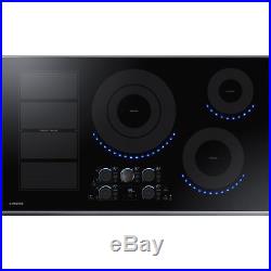 Samsung 36 Black Stainless Steel Induction Cooktop with Flex Zone NZ36K7880UG
