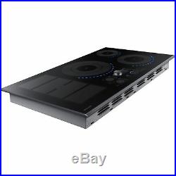 Samsung 36 Black Stainless Steel Induction Cooktop with Flex Zone NZ36K7880UG