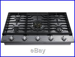 Samsung 36 Gas Cooktop 5 Burners Dual Brass Stainless NA36K7750TS WIFI