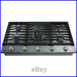 Samsung 36. Gas Cooktop in Black Stainless 5 burners N836K7750TG