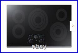 Samsung 36 NZ36K757ORG Electric Cooktop, Missing NobBLACK STAINLESS STEEL
