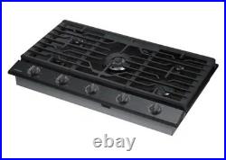 Samsung 36 in. Gas Cooktop Black Stainless Power Burner Wi-Fi NA36N6555TG