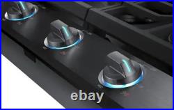Samsung 36 in. Gas Cooktop Black Stainless Power Burner Wi-Fi NA36N6555TG