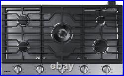 Samsung NA36N6555TS 36 Gas Smart Cooktop, 5 Sealed Burners, Cast-Iron Grates, S