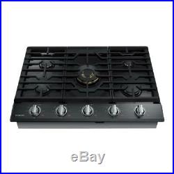 Samsung NA36N7755TG/AA 36 inch Stainless Steel Gas Cooktop Black