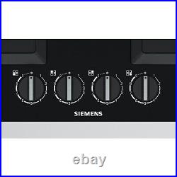 Siemens EP6A6HB20 iQ500 60cm Four Burner Gas-on-glass Hob Black