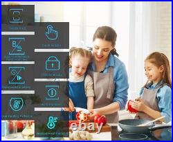 Singlehomie 36 Inch Electric Cooktop, 5 Burner Induction Cooktop with Flexi Zone