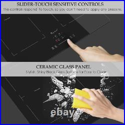 Singlehomie 36 Inch Electric Cooktop, 5 Burner Induction Cooktop with Flexi Zone