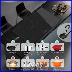 Singlehomie 36 Inch Electric Cooktop, 5 Burner Induction Cooktop with Flexi Zone