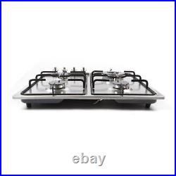 Stainless Steel 5 Burners 23/34 Stove Top Built-In Gas Propane Cooktop Cooking
