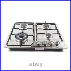 Stainless Steel 5 Burners 23/34 Stove Top Built-In Gas Propane Cooktop Cooking