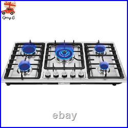 Stainless Steel 5 Burners Stove Top Built-In Gas Propane Cooktop Stove 31.97 lbs