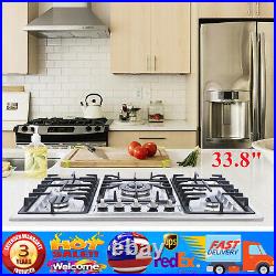 Stainless Steel 5 Burners Stove Top Built-In Gas Propane Stove Cooktop Stove USA