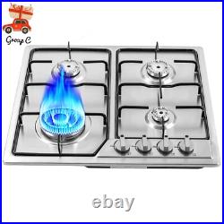 Stainless Steel Gas Cooktop 4 Built-in Burners Gas Hob LPG/NG Gas Stove Cooker