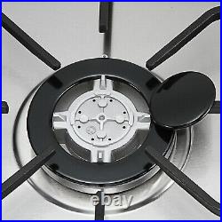 Stainless Steel Gas Cooktop Gas Stove 5 Burners, 30 In Gas Hob with valve