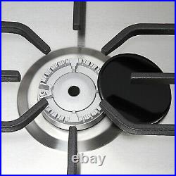 Stainless Steel Gas Cooktop Gas Stove 5 Burners, 30 In Gas Hob with valve