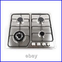 Stainless Steel Gas Stove Silver 5-Burners Built in Gas CookTop NG/LPG Cooktop