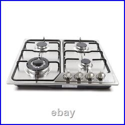 Stainless Steel Gas Stove Silver 5-Burners Built in Gas CookTop NG/LPG Cooktop