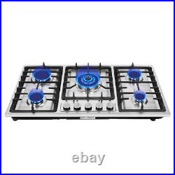 Stainless Steel NG /LPG Gas Built-In Cooktop Countertop Cook Stove 5 Burners New