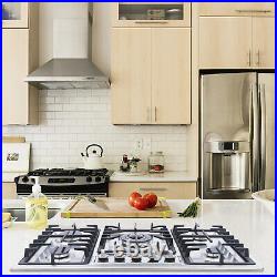 Stainless Steel Natural gas Built-In Cooktop Countertop Cook Stove 5 Burners New