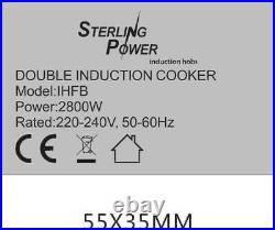 Sterling Power Mobile Induction Hob 2800W Twin Front and Back Power Sharing