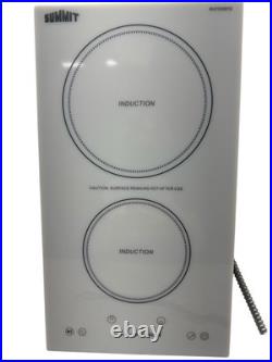 Summit 12 Cooktop Dual Burner Electric Induction White SINC2B23 (OB) Summit 12 Cooktop Dual Burner Electric Induction White SINC2B23 (OB)