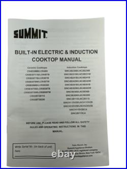 Summit 12W Cooktop 2 Burner Electric Induction White SINC2B23 (OB) Summit 12W Cooktop 2 Burner Electric Induction White SINC2B23 (OB)