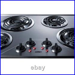 Summit Appliance 29.38 in. Coil Top Electric Cooktop in Stainless Steel