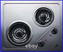 Summit CR2B122 22W Built-In Electric Cooktop Stainless Steel